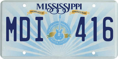 MS license plate MDI416