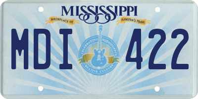 MS license plate MDI422