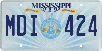 MS license plate MDI424