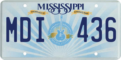 MS license plate MDI436