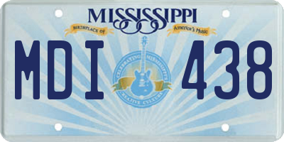 MS license plate MDI438