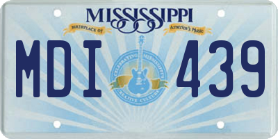 MS license plate MDI439