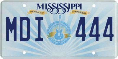 MS license plate MDI444