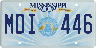 MS license plate MDI446