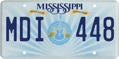 MS license plate MDI448