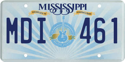 MS license plate MDI461