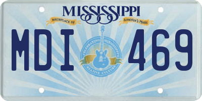 MS license plate MDI469