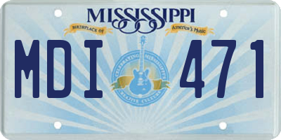 MS license plate MDI471
