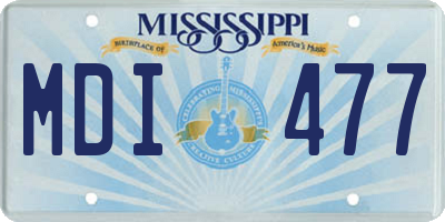 MS license plate MDI477