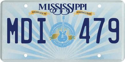 MS license plate MDI479