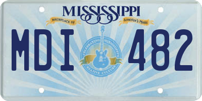 MS license plate MDI482