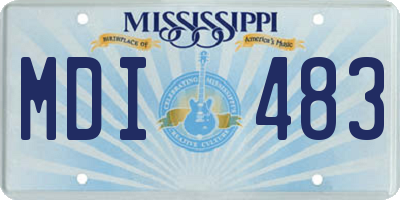 MS license plate MDI483