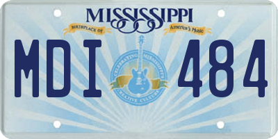 MS license plate MDI484