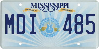 MS license plate MDI485
