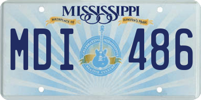 MS license plate MDI486