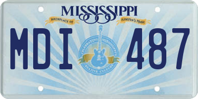 MS license plate MDI487