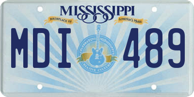 MS license plate MDI489