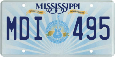 MS license plate MDI495