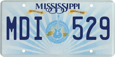 MS license plate MDI529