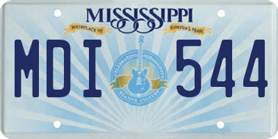 MS license plate MDI544