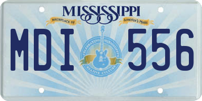 MS license plate MDI556