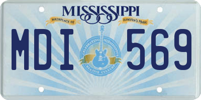 MS license plate MDI569