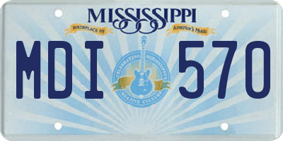 MS license plate MDI570