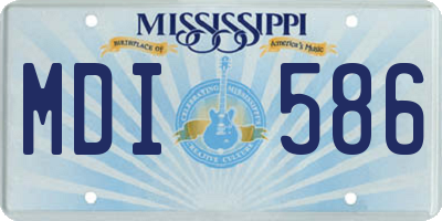 MS license plate MDI586