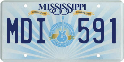 MS license plate MDI591