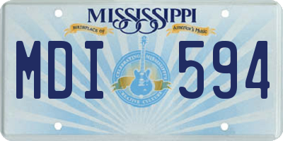 MS license plate MDI594