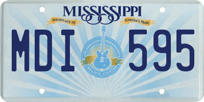 MS license plate MDI595