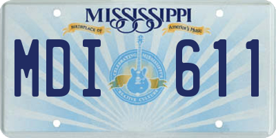 MS license plate MDI611