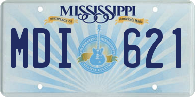 MS license plate MDI621
