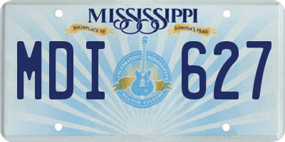 MS license plate MDI627