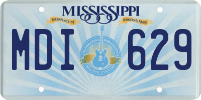 MS license plate MDI629