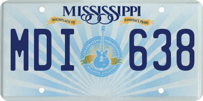 MS license plate MDI638