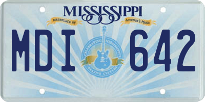 MS license plate MDI642