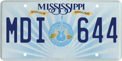 MS license plate MDI644