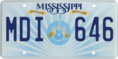 MS license plate MDI646