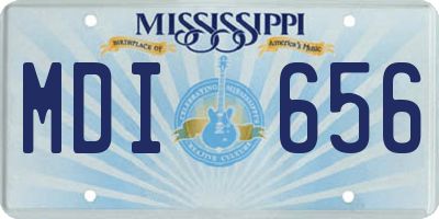 MS license plate MDI656