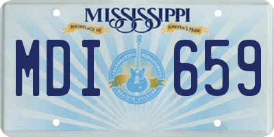 MS license plate MDI659