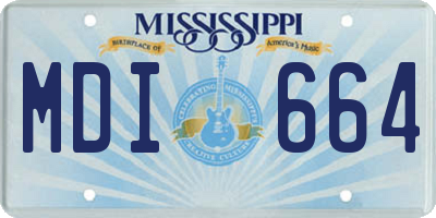 MS license plate MDI664