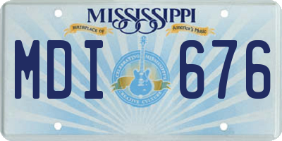 MS license plate MDI676