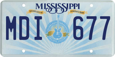 MS license plate MDI677