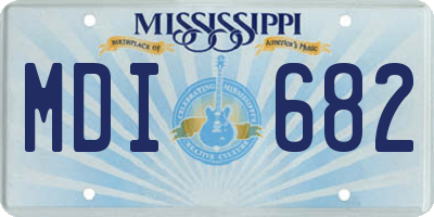 MS license plate MDI682