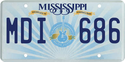 MS license plate MDI686
