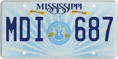 MS license plate MDI687