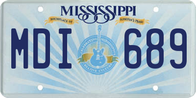 MS license plate MDI689