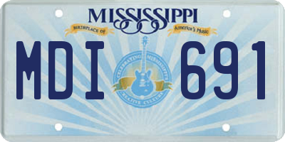 MS license plate MDI691
