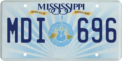 MS license plate MDI696
